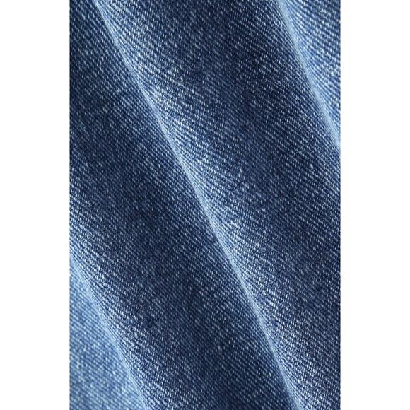 Cider Women's XXSmall Light Wash Blue Denim Straight Leg Mid Rise Jeans - Picture 3 of 6